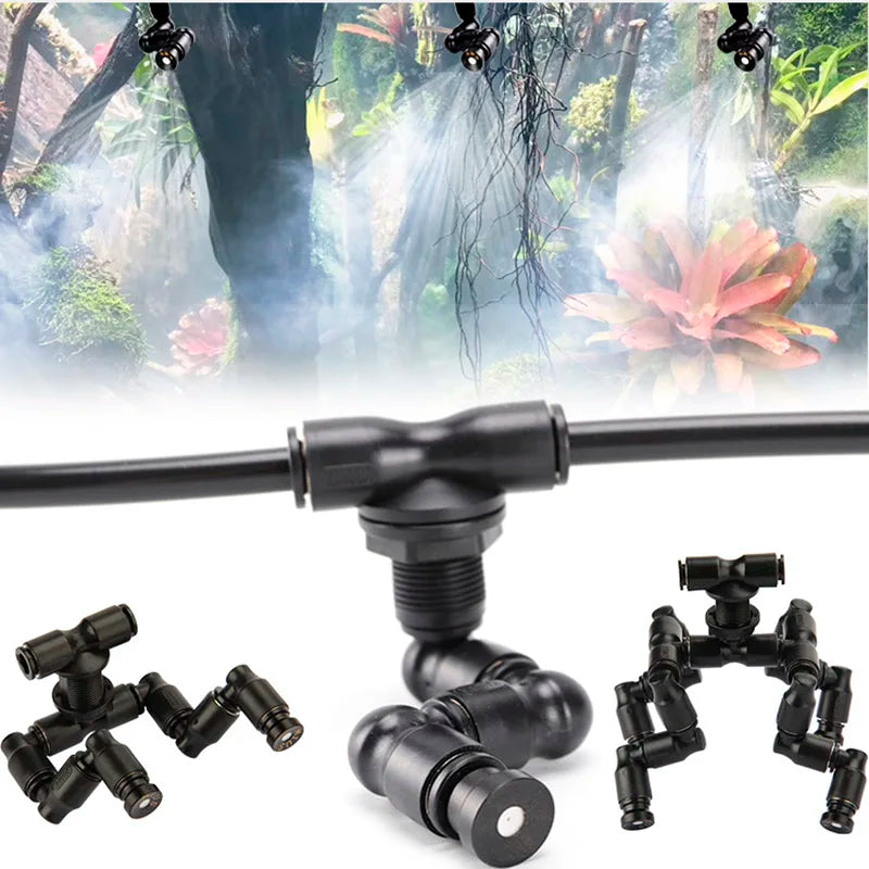 Transformers 360 Adjustable Mist Spray Nozzle Terrarium Tank Cooling Fittings