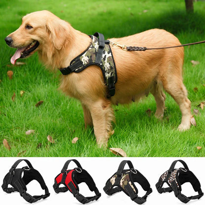 Adjustable Dog Harness Nylon Durable, Padded Reflective Threads Chest Strap