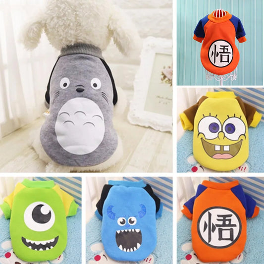 Cartoon Prints Dog Hoodie Pet Dog Clothes