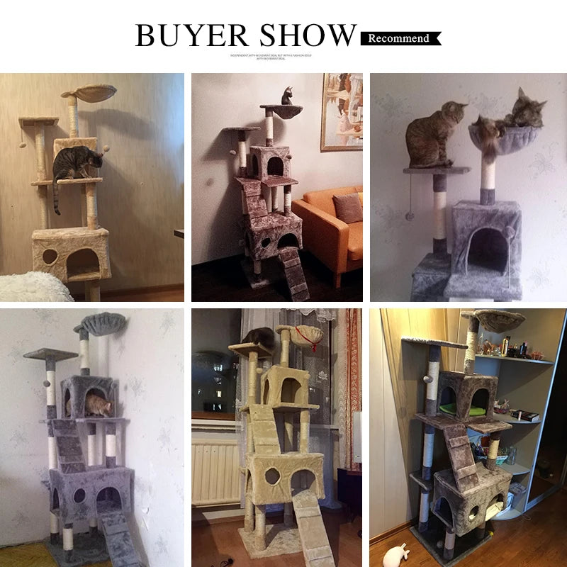 Domestic Delivery Big Cat Tree Tower Condo Furniture Scratch Post