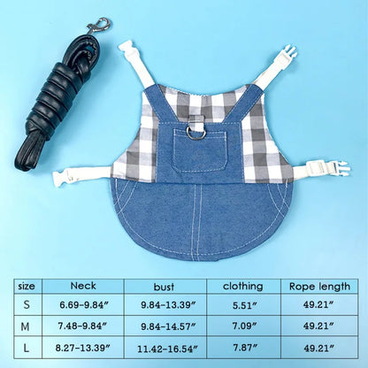 Cute Bunny Rabbit Dress Clothes Small Animal Denim Jacket For Mini Dog Chinchilla Costume Outfits Ferret Hamster Clothes