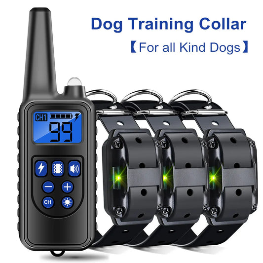 Electric Dog Training 3 Collar Set