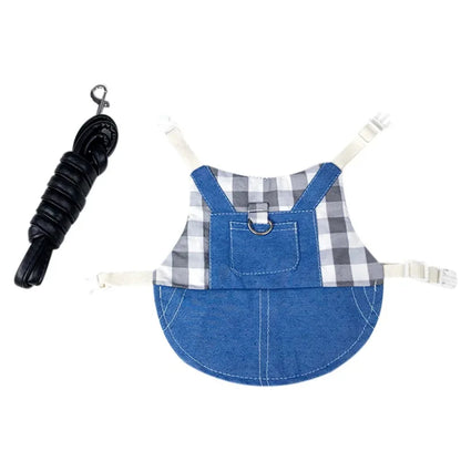 Cute Bunny Rabbit Dress Clothes Small Animal Denim Jacket For Mini Dog Chinchilla Costume Outfits Ferret Hamster Clothes