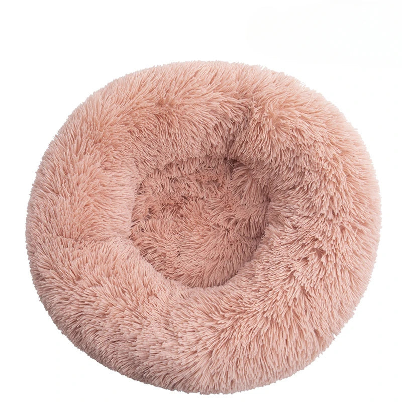 Plush Round Dog Bed for Winter, Soft and Comfortable Pet Supplies Dog Accessories