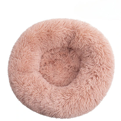 Plush Round Dog Bed for Winter, Soft and Comfortable Pet Supplies Dog Accessories