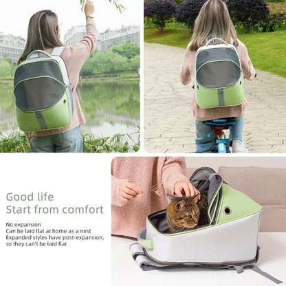 Portable Pet Carrier Bag Outdoor Foldable Breathable Travel Bag