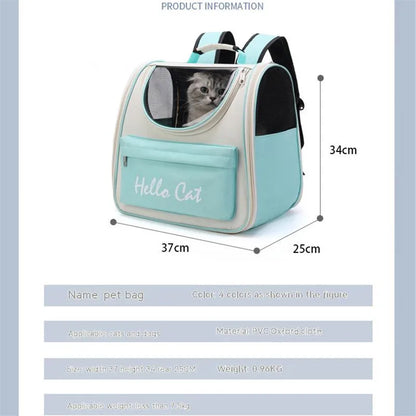 Pet Backpack Outdoor Travel Bag For Cats Small Dogs