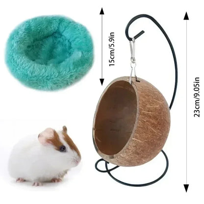 Hamster Coconut Shell Hanging Hammock