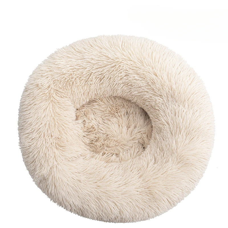 Plush Round Dog Bed for Winter, Soft and Comfortable Pet Supplies Dog Accessories