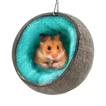 Hamster Coconut Shell Hanging Hammock