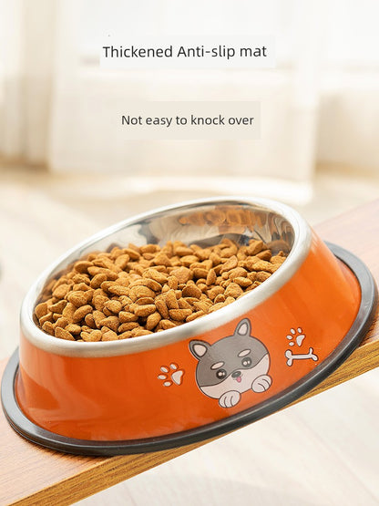 Food Basin Stainless Steel Drinking Bowl Large Pet