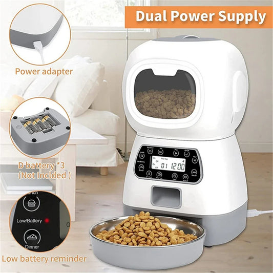 3.5L Automatic Pet Feeder WiFi Smart With Voice Recorder