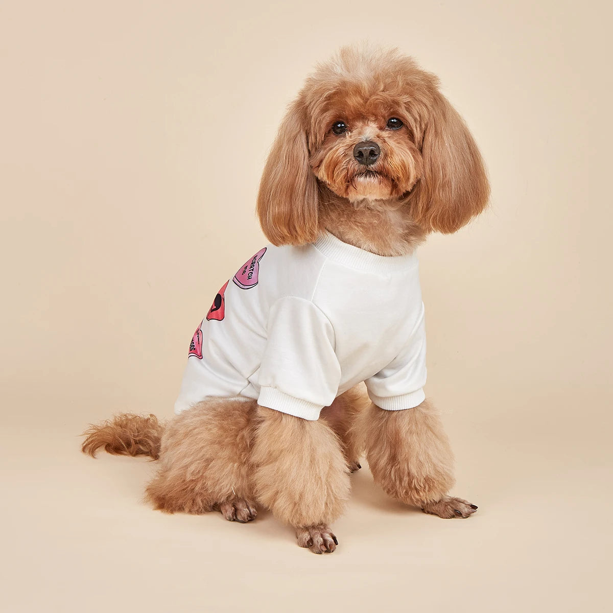 Pet Dog T-Shirt Dogs Cats Pink Heart