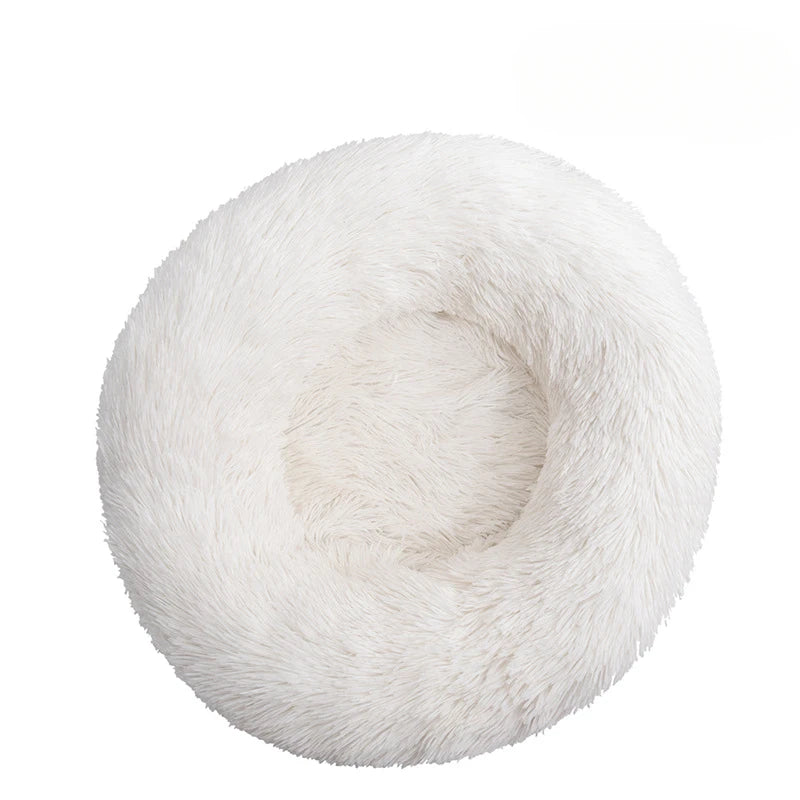 Plush Round Dog Bed for Winter, Soft and Comfortable Pet Supplies Dog Accessories