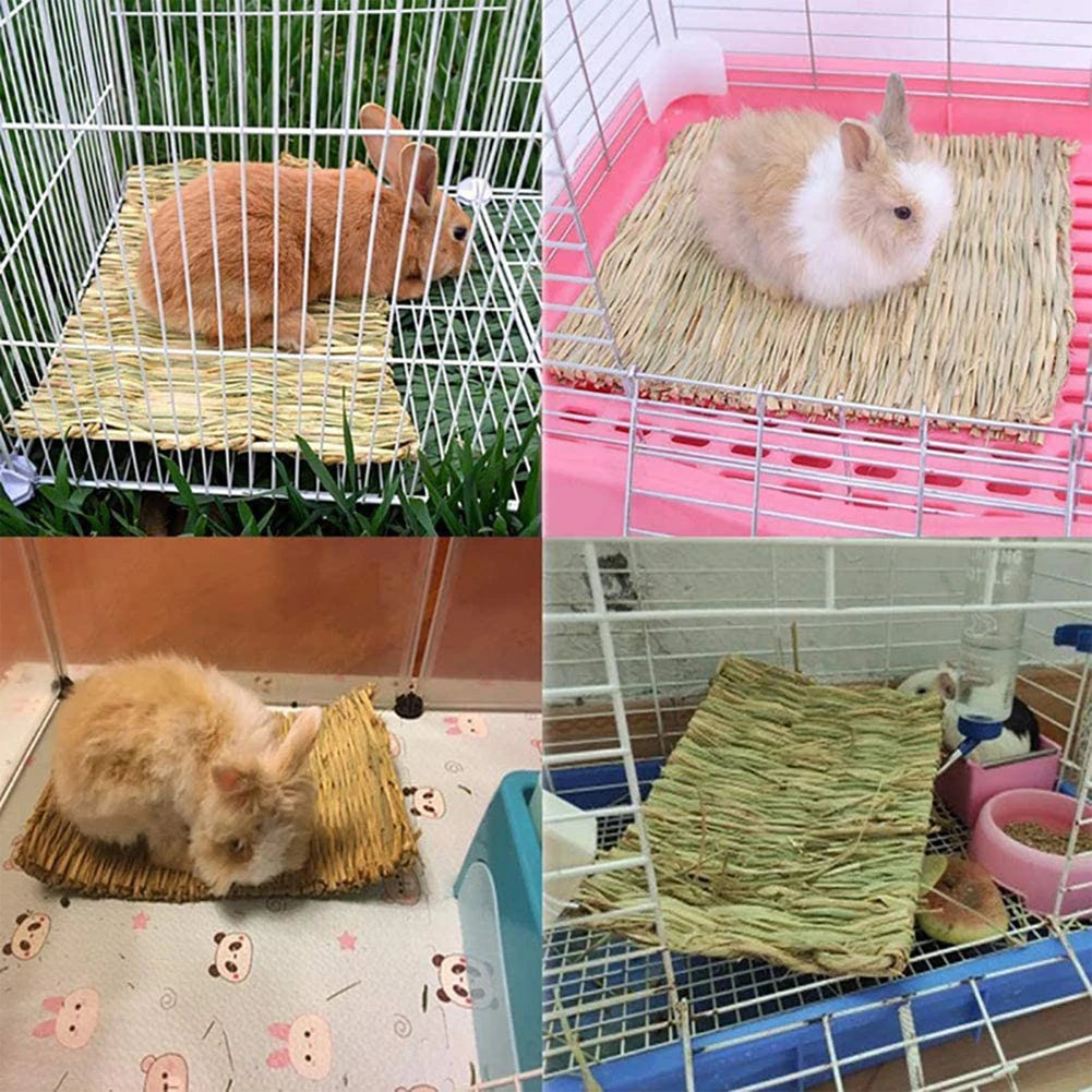 Straw Woven Pet Chew Mat Pad Pet House Cage For Hamster Rabbit Chinchilla Guinea Pig