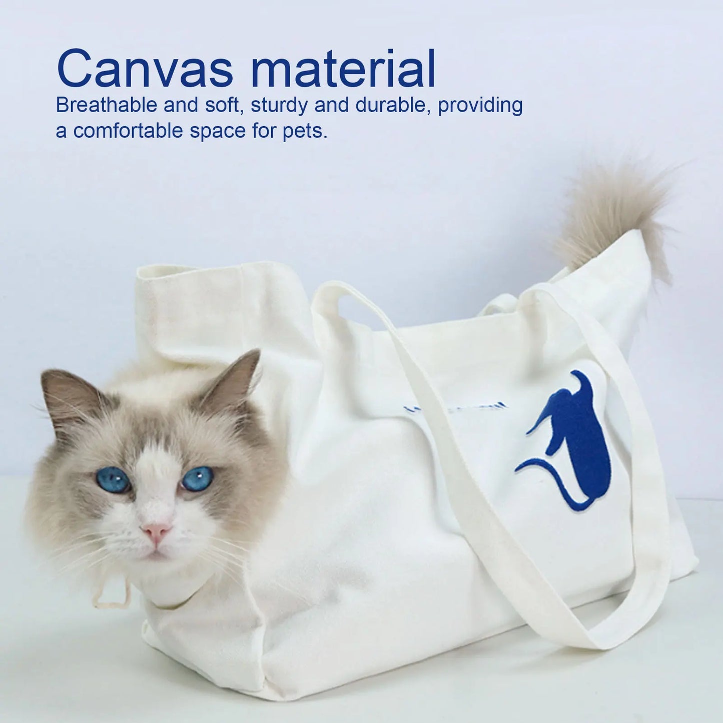 Pet Canvas Shoulder Bag Portable For Shopping/Travel