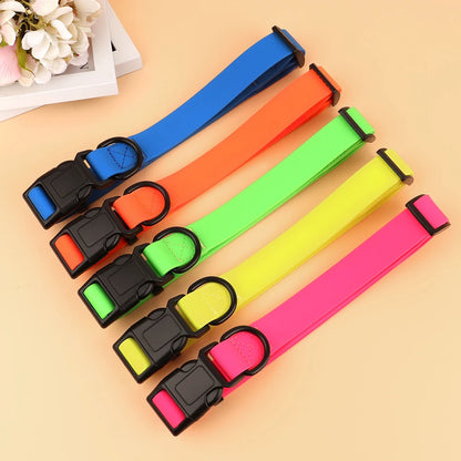 Waterproof PVC Pet Dog Collar Anti Dirty Easy To Clean Dog Rubber Collars For Small Medium Large Dogs Cats