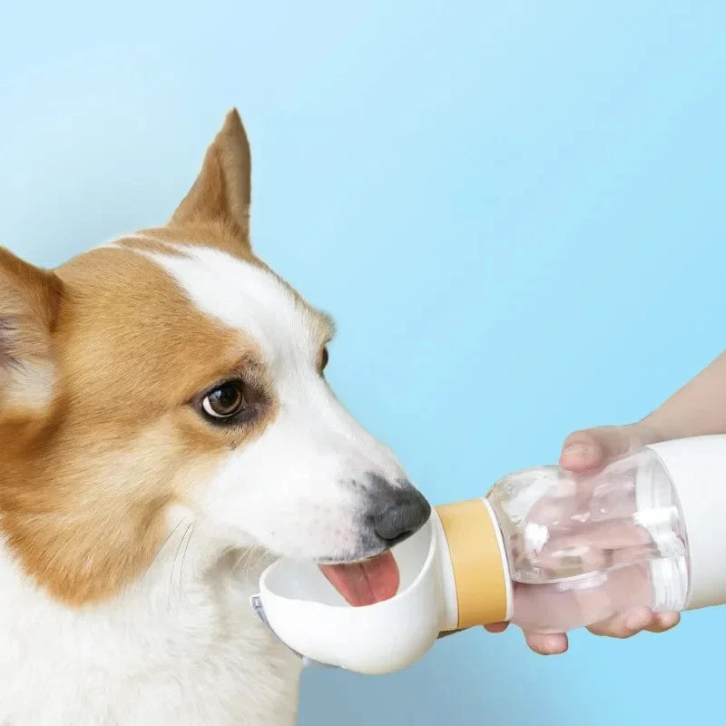 Portable Dog Cat Water Bottle with Storage Food and Water