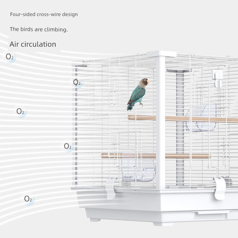 Luxury Square Aluminum Bird Parrot Cage