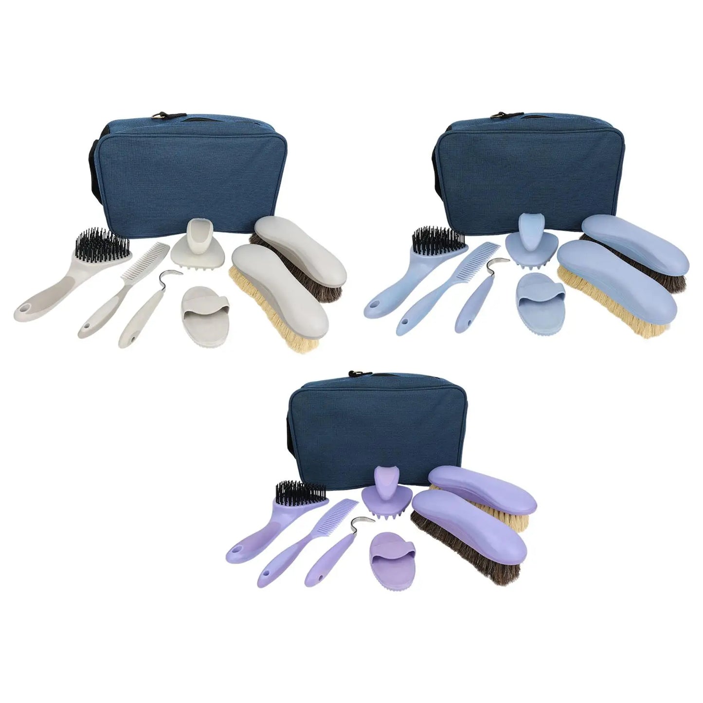 8-piece horse cleaning kit, body brushes, maintenance kit for beginners