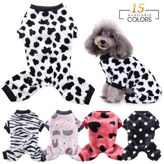 Dog Winter Pajamas Warm Jumpsuits