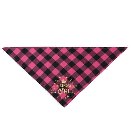 NONOR Birthday Pet Bandanas Collar for Dogs Cats Cotton Triangular