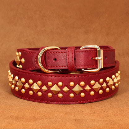 Cool Spiked Studded Leather Dog Collars Adjustable