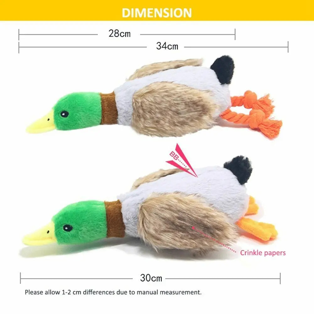 Funny Pet Toy Duck Shape Chew Toys For Dogs Squeaker