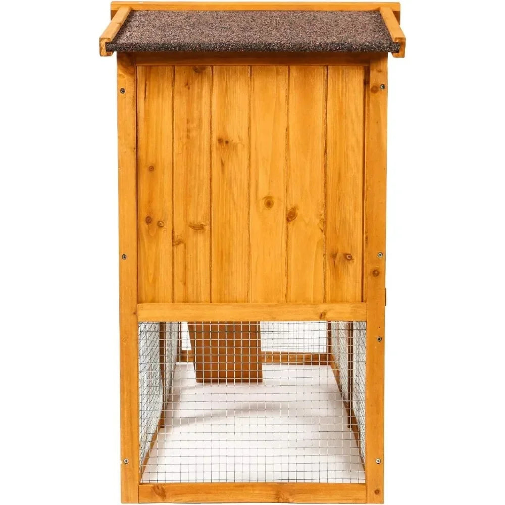 Chicken Coop Large Wooden Rabbit Hutch Ventilation Door Removable Tray & Ramp