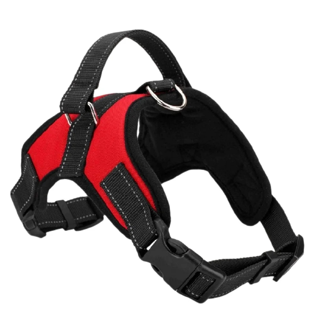 Adjustable Dog Harness Nylon Durable, Padded Reflective Threads Chest Strap