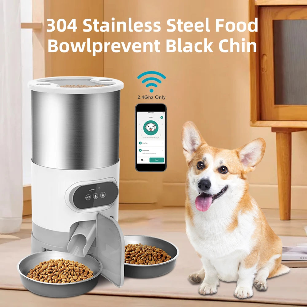 Smart APP Pet Feeder Automatic Dispenser Stainless Steel