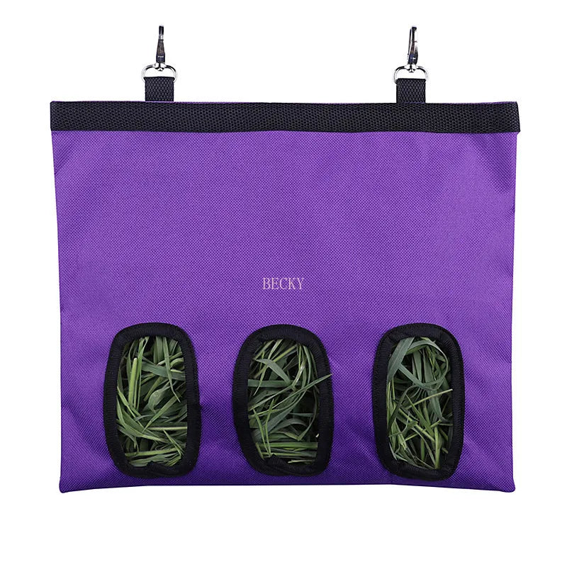 3Holes Hanging Feeding Bag Pet Hay Bag