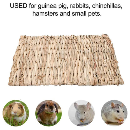 Straw Woven Pet Chew Mat Pad Pet House Cage For Hamster Rabbit Chinchilla Guinea Pig