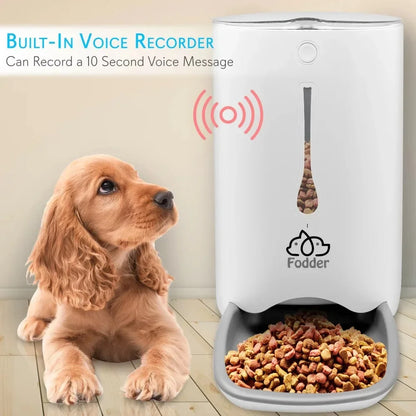 SereneLife SLAPF30 - Smart Automatic Cat & Dog Food Dispenser - Voice Message Playback