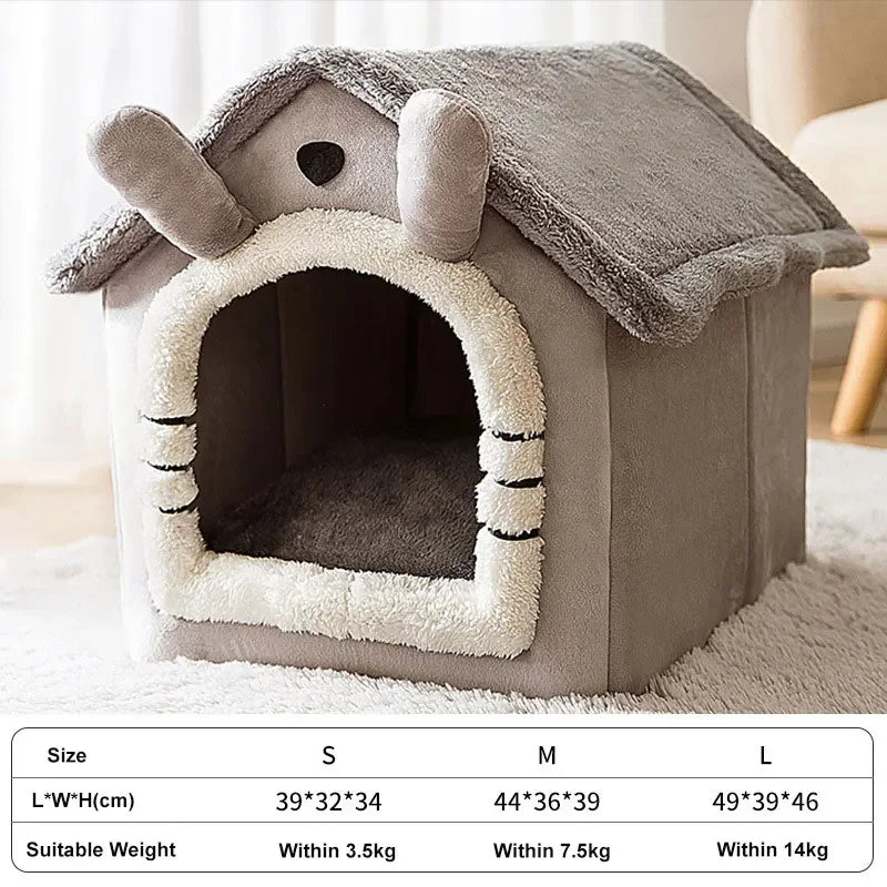 Foldable Dog House Kennel Bed Mat For Small Medium Dogs