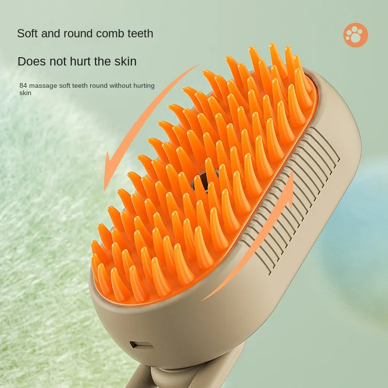 Grooming Steam Brush 3 in 1 Electric Spray Hairbrushes for Massage