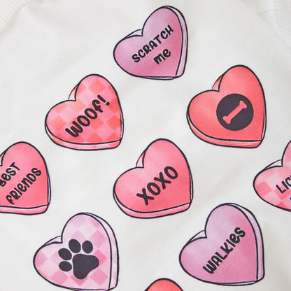 Pet Dog T-Shirt Dogs Cats Pink Heart