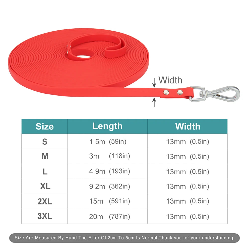 PVC Long Dog Leashes Traction Candy Color