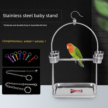 Stainless Steel Bird Floor-Standing Rack