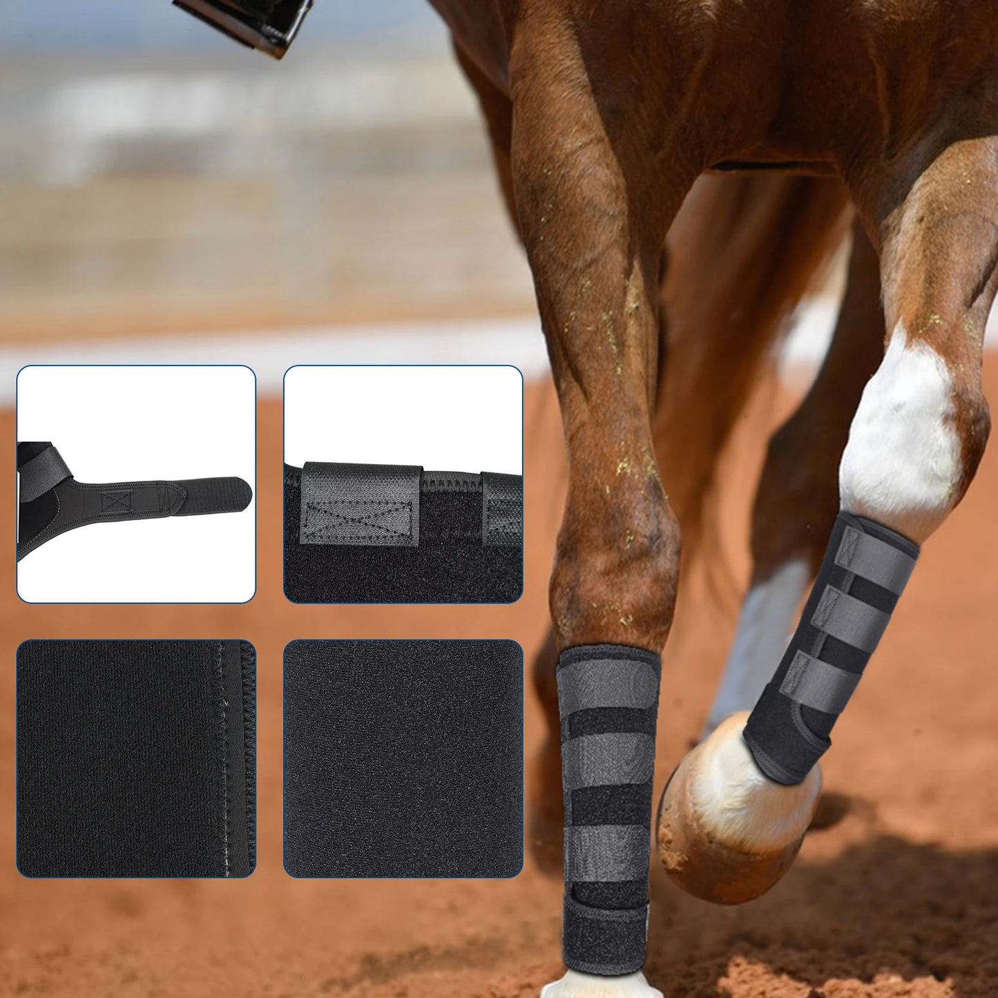 Horse Leg Guards Shock-Absorbing Protection Equestrian Training