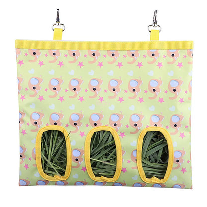 3Holes Hanging Feeding Bag Pet Hay Bag