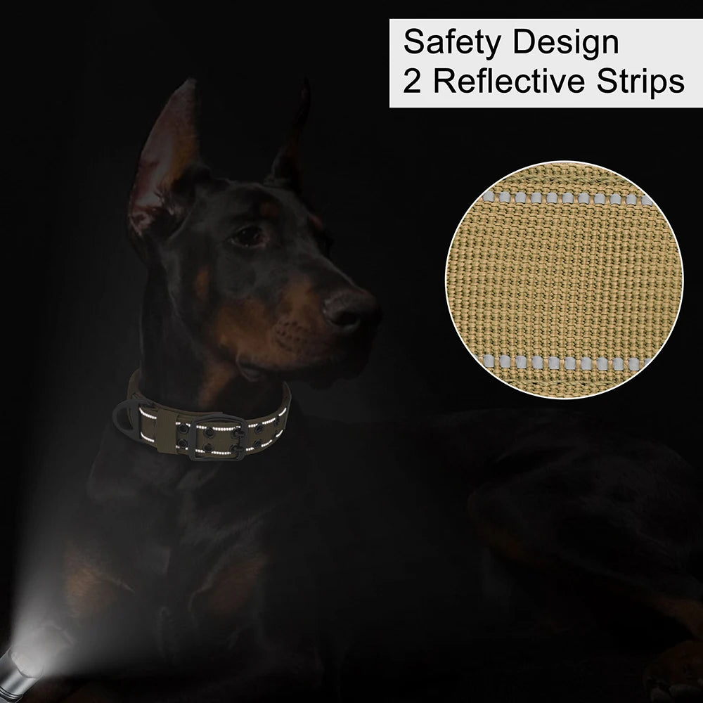 Military Tactical Dog Collar Nylon Wide