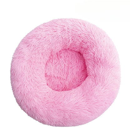 Plush Round Dog Bed for Winter, Soft and Comfortable Pet Supplies Dog Accessories