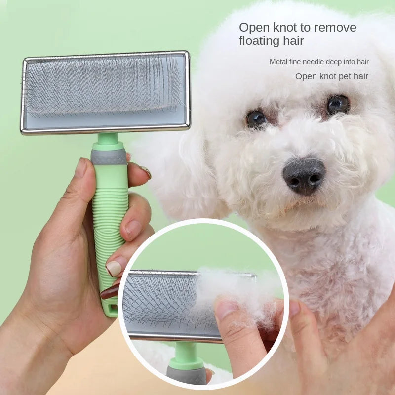 Pet Needle Combs with Non-Slip Handle Small Medium Dog Hair Brushes Hair Removal Knotting Comb Grooming Supplies for Dogs Cats