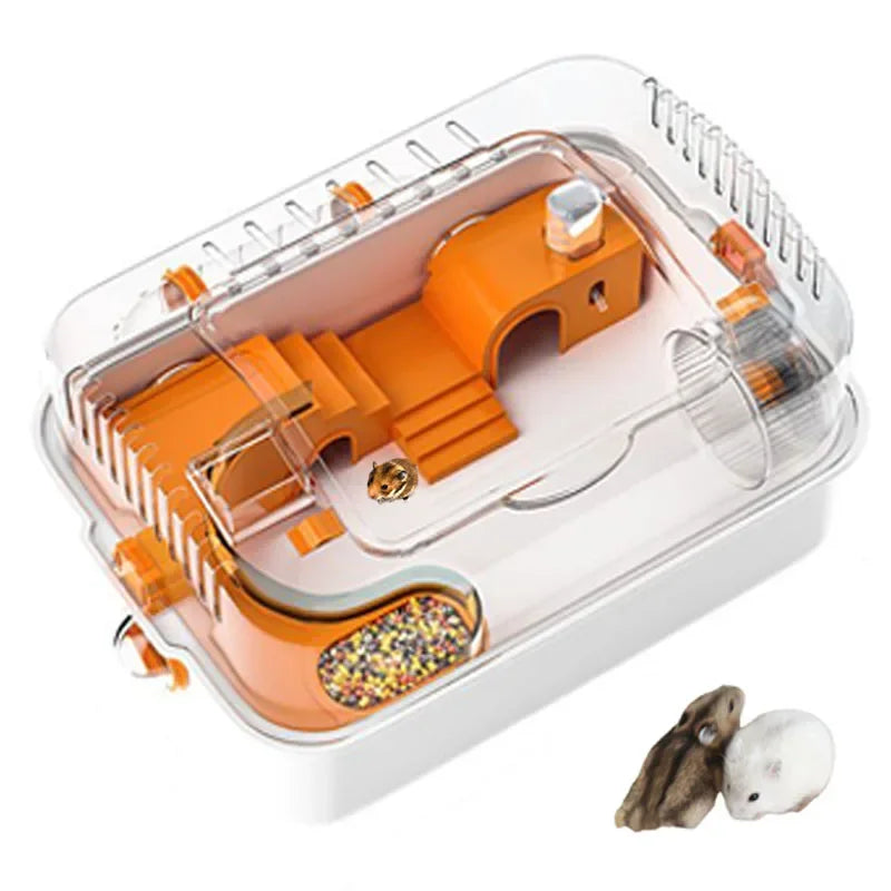 Transparent Habitat Small Animal Cage with Accessories