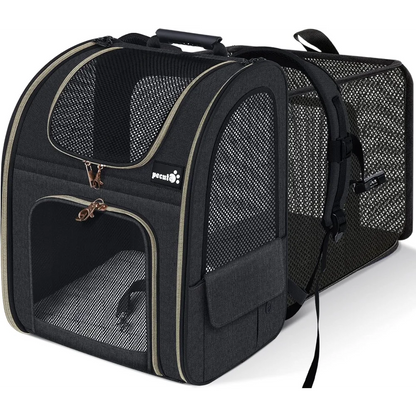 Pecute Cat Carrier Backpacks, Expandable Cat Backpack with Breathable Mesh