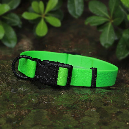 Waterproof PVC Pet Dog Collar Anti Dirty Easy To Clean Dog Rubber Collars For Small Medium Large Dogs Cats