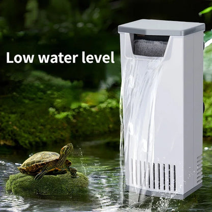 3W 200L/H Waterfall Aquarium Filter Pump Turtle Fish Tank Low Water Level Filter 220-240V