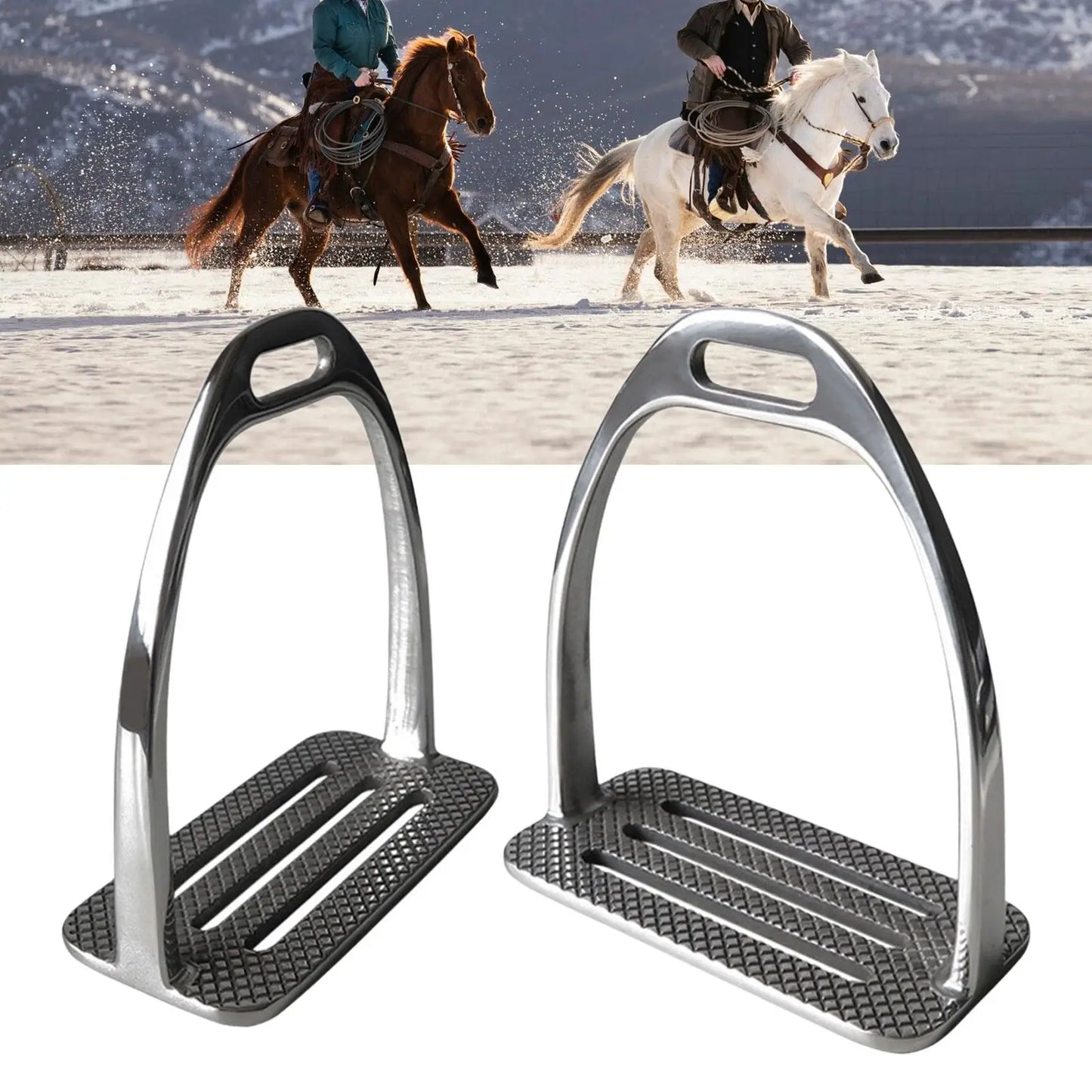 2Pcs Horse Stirrups Comfortable Equipment Riding Protection Saddle Accessory