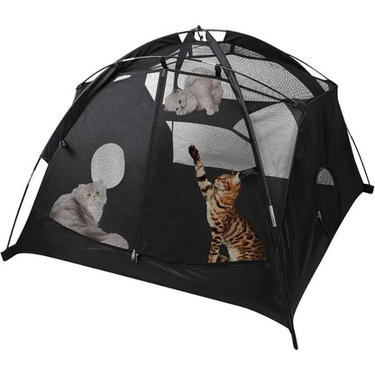 Mesh Cat Play Tent Portable Mesh Play House Enclosure